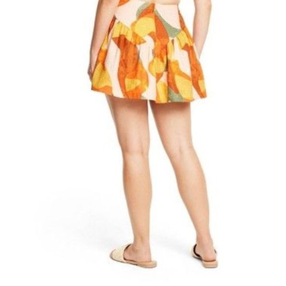 Women's Mixed Paint Print Mini Skirt - Fe Noel - Picture 2 of 5